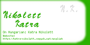 nikolett katra business card